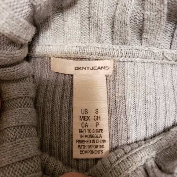 Grey DKNY Turtleneck Sweater Size S - Picture 3 of 3
